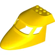 Aircraft Fuselage Curved Forward 6 x 10 Top / Yellow