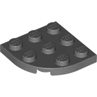 Plate Round Corner 3 x 3 / Dark Bluish Gray