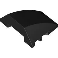 Brick Wedged, Curved 4 x 3 No Studs [Plain] / Black