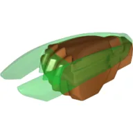 Weapon Ninjago Time Blade with Trans-Bright Green Claws and Blades Pattern / Pearl Copper