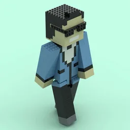 Computer Game Style Cool Dude Character