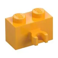Brick Special 1 x 2 with Vertical Clip [Open O Clip] / Bright Light Orange