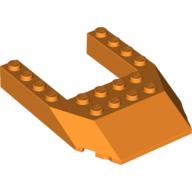 Lego Brick Wedged, Sloped 6 x 8 Cutout / Orange