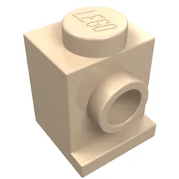 Brick Special 1 x 1 with Headlight / Light Nougat