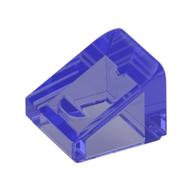 Lego Brick Sloped 30° 1 x 1 x 2/3 (Cheese Slope) / Trans-Purple