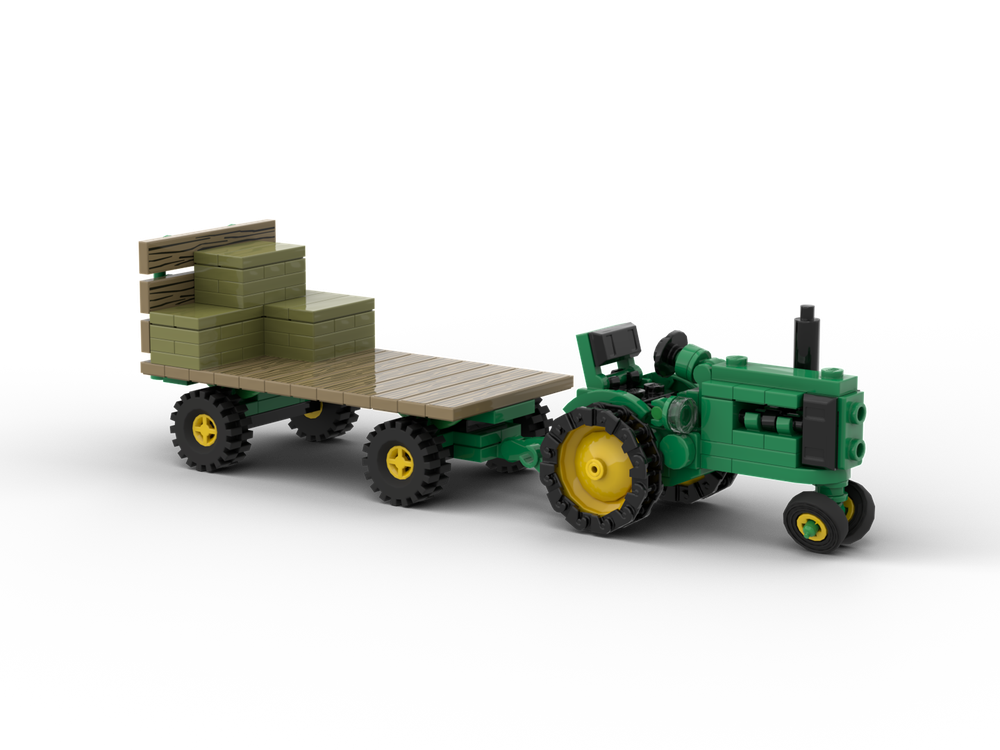 Lego Early John Deere & Hay Cart