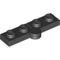 Hinge Plate 1 x 4 Swivel Top / Base - Solid Clip [Complete Assembly] / Black