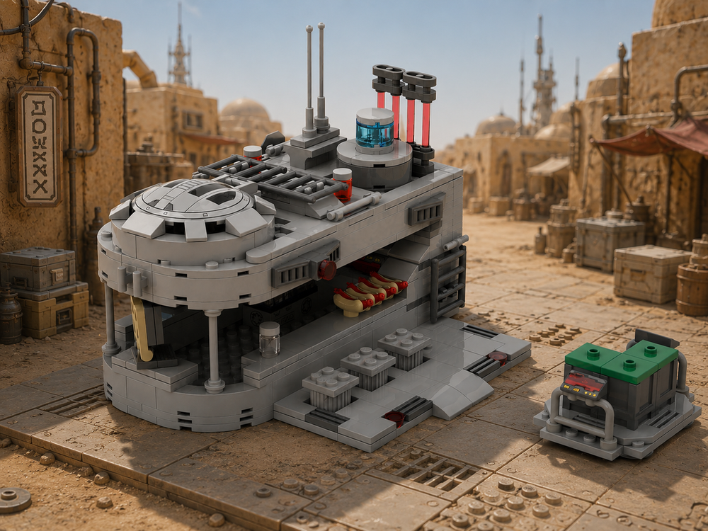Lego Scenario of Tatooine - Nerf Dog