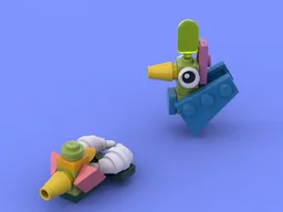 A bird and a duck