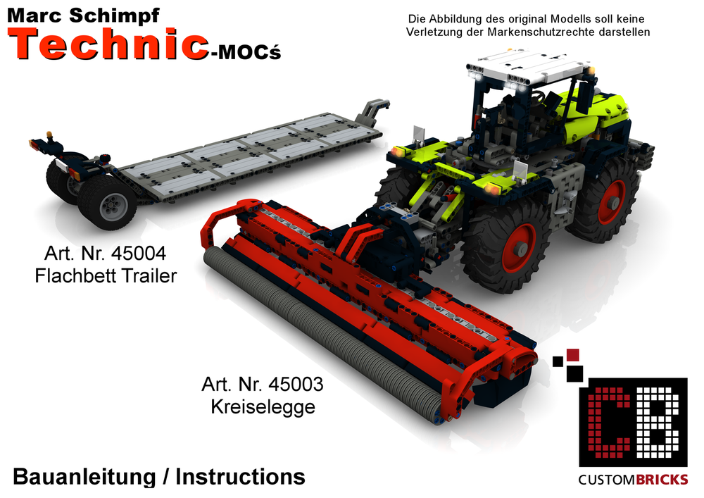 Lego Custom 42054 Harrow - mounted implement