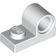 Plate Special 1 x 2 with Pin Hole on Top / White