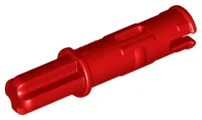 Technic Axle Pin 3L with Friction Ridges Lengthwise and 1L Axle / Red