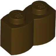 Brick Special 1 x 2 Palisade [aka Log] / Dark Brown