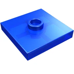 Plate Special 2 x 2 with Groove and Center Stud (Jumper) / Trans-Dark Blue