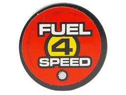 Tile, Round 2 x 2 with 'FUEL 4 SPEED' on Red Background Pattern (Sticker) - Set 8126