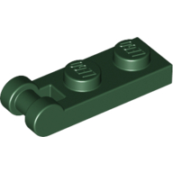 Lego Plate Special 1 x 2 with Handle on End [Closed Ends] / Dark Green