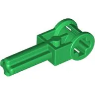 Technic Axle 1.5 with Perpendicular Axle Connector (Technic Pole Reverser Handle) / Green
