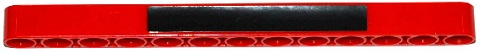 Lego Technic, Liftarm Thick 1 x 13 with Black Rectangle Pattern (Sticker) - Set 42036