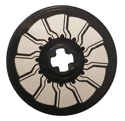 Technic, Disk 3 x 3 with Silver Rotor Blades Pattern (Sticker) - Set 76144