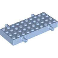 Lego Vehicle Base, Brick Special 4 x 10 with 4 Pins / Bright Light Blue