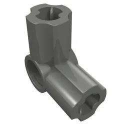 Technic Axle and Pin Connector Angled #6 - 90° / Dark Bluish Gray