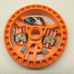 Technic Disc 5 x 5 Notched, Dynamite Print / Orange