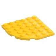 Plate Round Corner 6 x 6 / Yellow