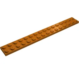 Plate 2 x 16 / Dark Orange