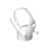 Minifig Head Special, General Grievous [Plain] / White