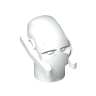 Lego Minifig Head Special, General Grievous [Plain] / White