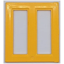 Duplo Door / Window Pane 1 x 3 x 4 / Yellow