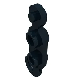 Hook, Tow Hook with 2 Studs on Both Sides / Black