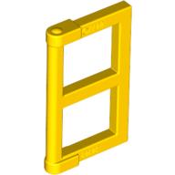 Lego Window 1 x 2 x 3 Pane with Thick Corner Tabs / Yellow
