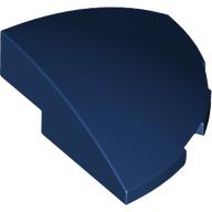 Lego Brick Round Corner, Curved 3 x 3 x 1 Quarter Circle / Dark Blue