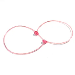 Clikits Cord, Jelly String, 375mm, with Same Colored Caps / Trans-Pink