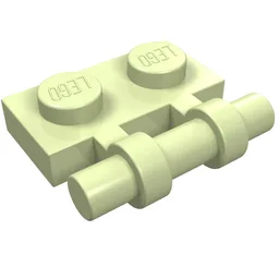 Plate Special 1 x 2 Side Handle [Free Ends] / Light Lime