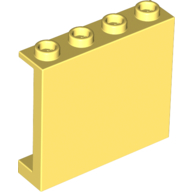 Lego Panel 1 x 4 x 3 [Side Supports / Hollow Studs] / Bright Light Yellow