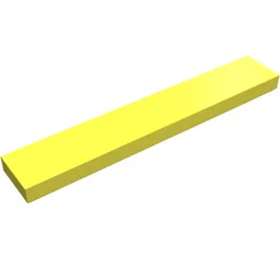 Tile 1 x 6 with Groove / Bright Light Yellow