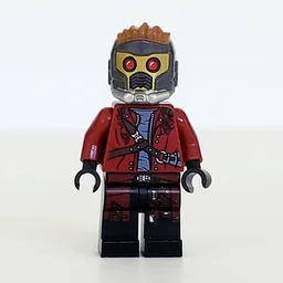 Star-Lord in Dark Red Outfit with Open Jacket and Mask