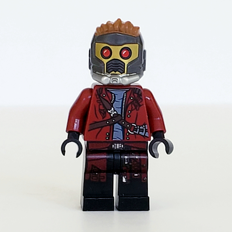 Lego Star-Lord in Dark Red Outfit with Open Jacket and Mask