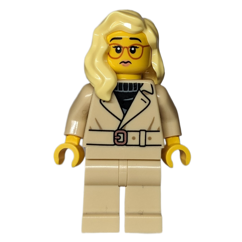 Lego Woman, Tan Trenchcoat