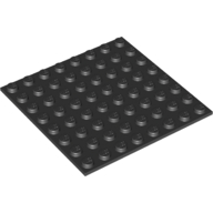 Lego Baseplate Special 8 x 8 with Adhesive Backside / Black