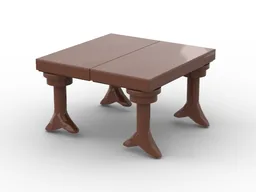 Wooden Table - Minifig Scaled