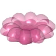 Lego Clikits Icon, Flower 2 x 2 Small, 10 Petals with Pin [Polished] / Trans-Dark Pink