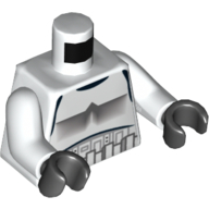 Lego Torso Armour Stormtrooper Print, White Arms, Black Hands / White
