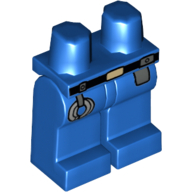 Lego Hips and Blue Legs with Black Belt, Handcuffs and Pocket Print / Blue