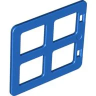 Duplo Door / Window with Four Equal Square Cornered Panes / Blue