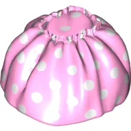 Duplo Skirt Satin with White Polka Dots / Bright Pink