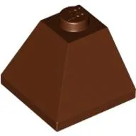 Brick Sloped 45° 2 x 2 Double Convex / Reddish Brown
