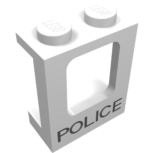Lego Window 1 x 2 x 2 Plane with 'POLICE' Print